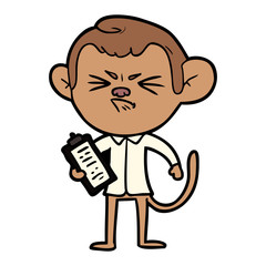 cartoon annoyed monkey