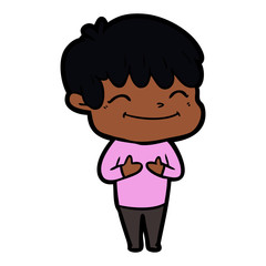 cartoon happy boy