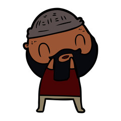 cartoon bearded man