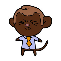 cartoon annoyed monkey