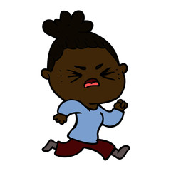 cartoon angry woman