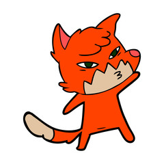 clever cartoon fox