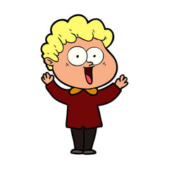 cartoon happy man