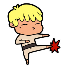 cartoon curious boy