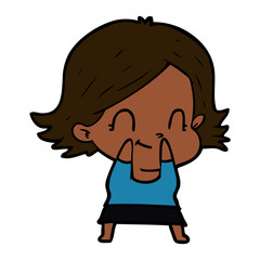 cartoon friendly girl
