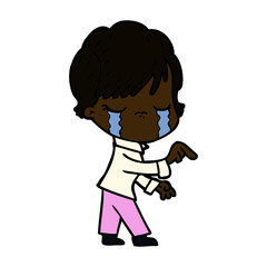 cartoon woman crying
