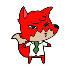 clever cartoon fox