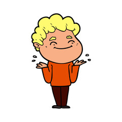 cartoon friendly man