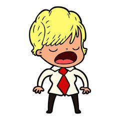 cartoon woman talking