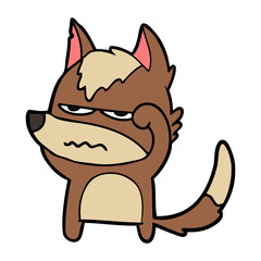cartoon annoyed wolf
