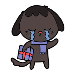 cartoon crying dog