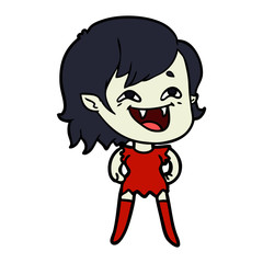 cartoon laughing vampire girl