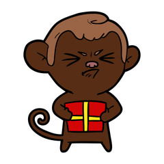 cartoon angry monkey