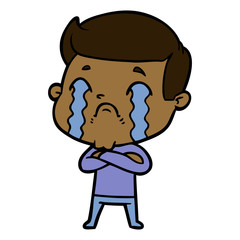 cartoon man crying