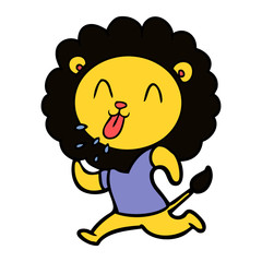 Fototapeta premium happy cartoon lion