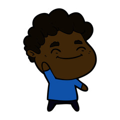 cartoon friendly man