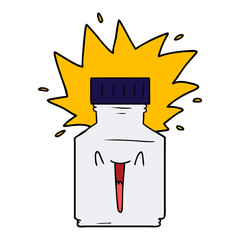cartoon pill jar