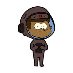 happy astronaut cartoon
