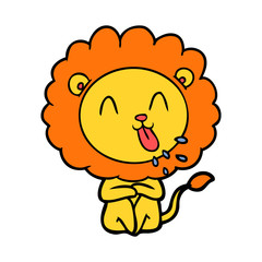 Obraz premium happy cartoon lion