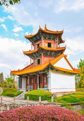 Ancient pavilion, located in Kunming, Yunnan, China. 