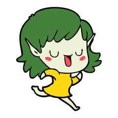 cartoon elf girl
