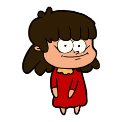 cartoon smiling woman