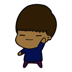 cartoon smug boy