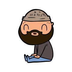 cartoon bearded man