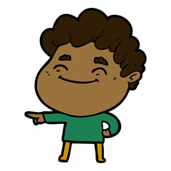 cartoon friendly man