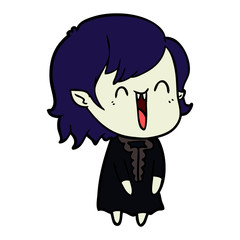 cute cartoon happy vampire girl