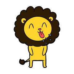 happy cartoon lion