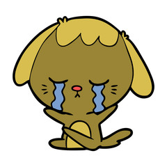 cartoon dog crying