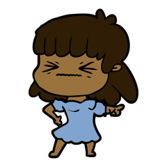 cartoon angry girl