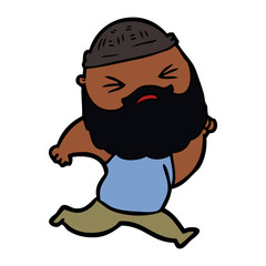 Naklejka premium cartoon man with beard