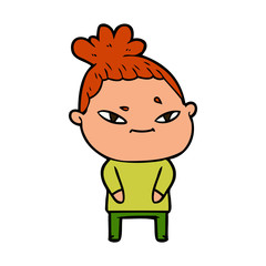 cartoon woman