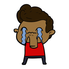 cartoon man crying