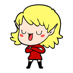 cartoon elf girl
