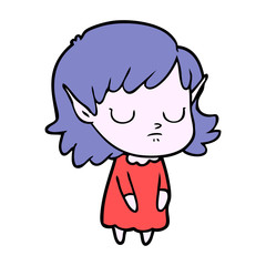 cartoon elf girl