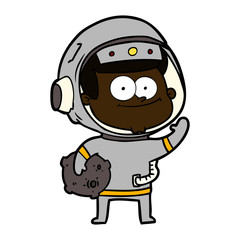 happy astronaut cartoon