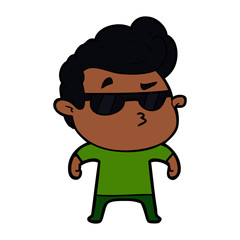 cartoon cool guy