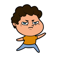 cartoon angry man