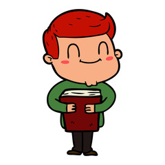 cartoon friendly man