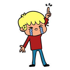 cartoon boy crying