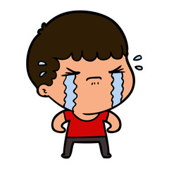 cartoon man crying