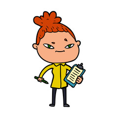 cartoon woman