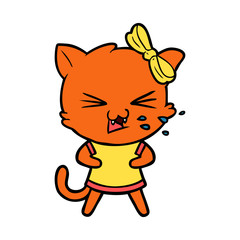 Obraz premium cartoon cat