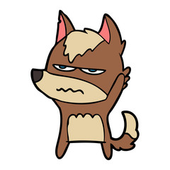 cartoon annoyed wolf