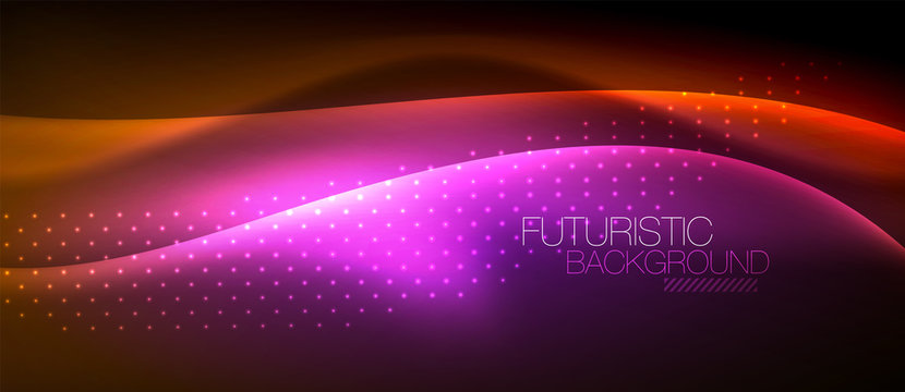 Shiny color smooth elegant neon wave
