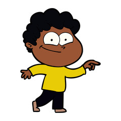 Obraz premium cartoon happy man