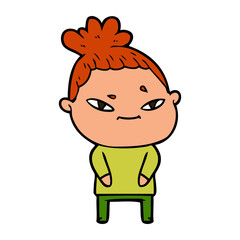 cartoon woman